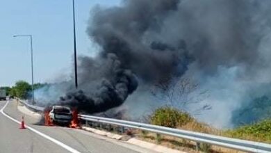 Πυρκαγιά-σε-όχημα-που-κινούνταν-στην-Εγνατία
