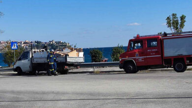 Καβάλα:-Πυρκαγιά-σε-ημιφορτηγό