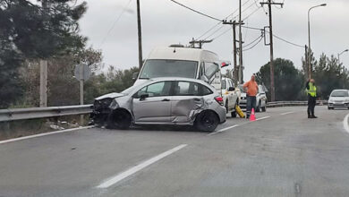 Καραμπόλα-αυτοκινήτων-στον-δρόμο-Καβάλας-–-Παληού