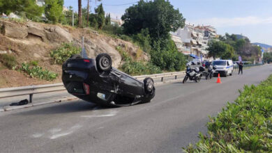 Καβάλα:-Ανατράπηκε-αυτοκίνητο-στην-Καλαμίτσα