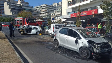 Καβάλα:-Τρεις-τραυματίες-σε-τροχαίο-στην-Ερυθρού-Σταυρού
