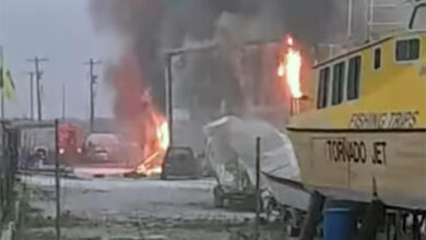 Πυρκαγιά-σε-επιχείρηση-συντήρησης-σκαφών αναψυχής-στην Κεραμωτή 