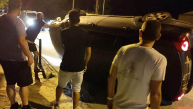 Αυτοκίνητο-ανατράπηκε-στον-δρόμο-του-Παληού