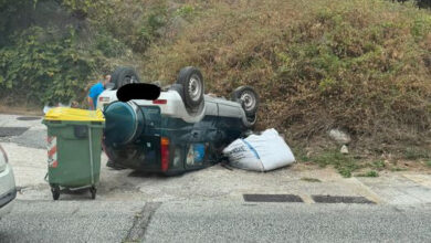 Ανατροπή-αυτοκινήτου-στο-Παληό