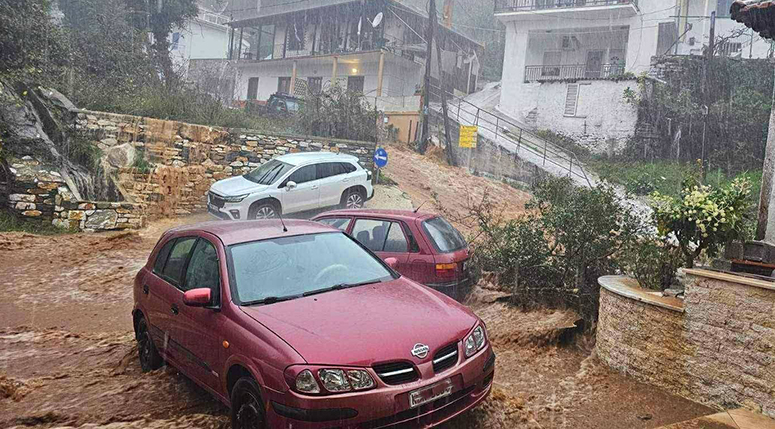 Προβλήματα-από-την-βροχή-στη-Θάσο