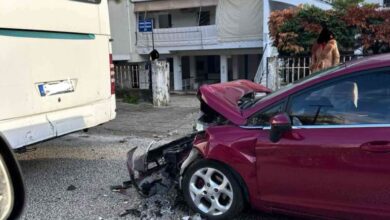 Αυτοκίνητο-έπεσε-πάνω-σε-λεωφορείο-του-Υπεραστικού-ΚΤΕΛ-Καβάλας