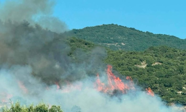 Φωτιά-στο-Κοκκινόχωμα-Επιχειρούν-και-εναέρια-μέσα