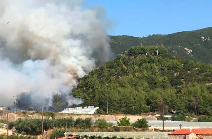 Πυρκαγιά-σε-δασική-έκταση-στο-Ελαιοχώρι-Καβάλας